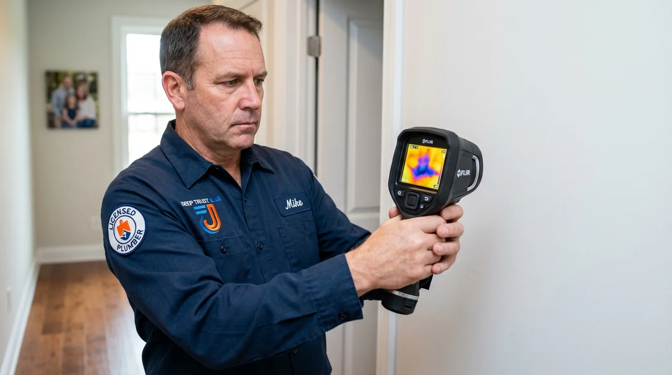 Thermal imaging leak detection by Johns Plumbing LLC in Stoneham